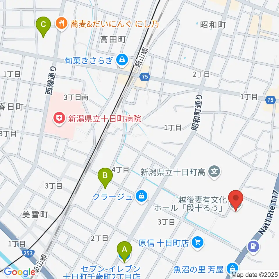越後妻有文化ホール 段十ろう周辺のコンビニエンスストア一覧地図