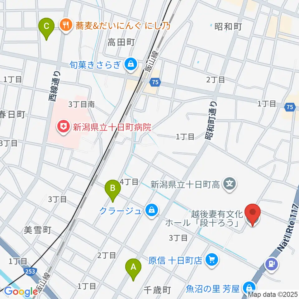 越後妻有文化ホール 段十ろう周辺のコンビニエンスストア一覧地図