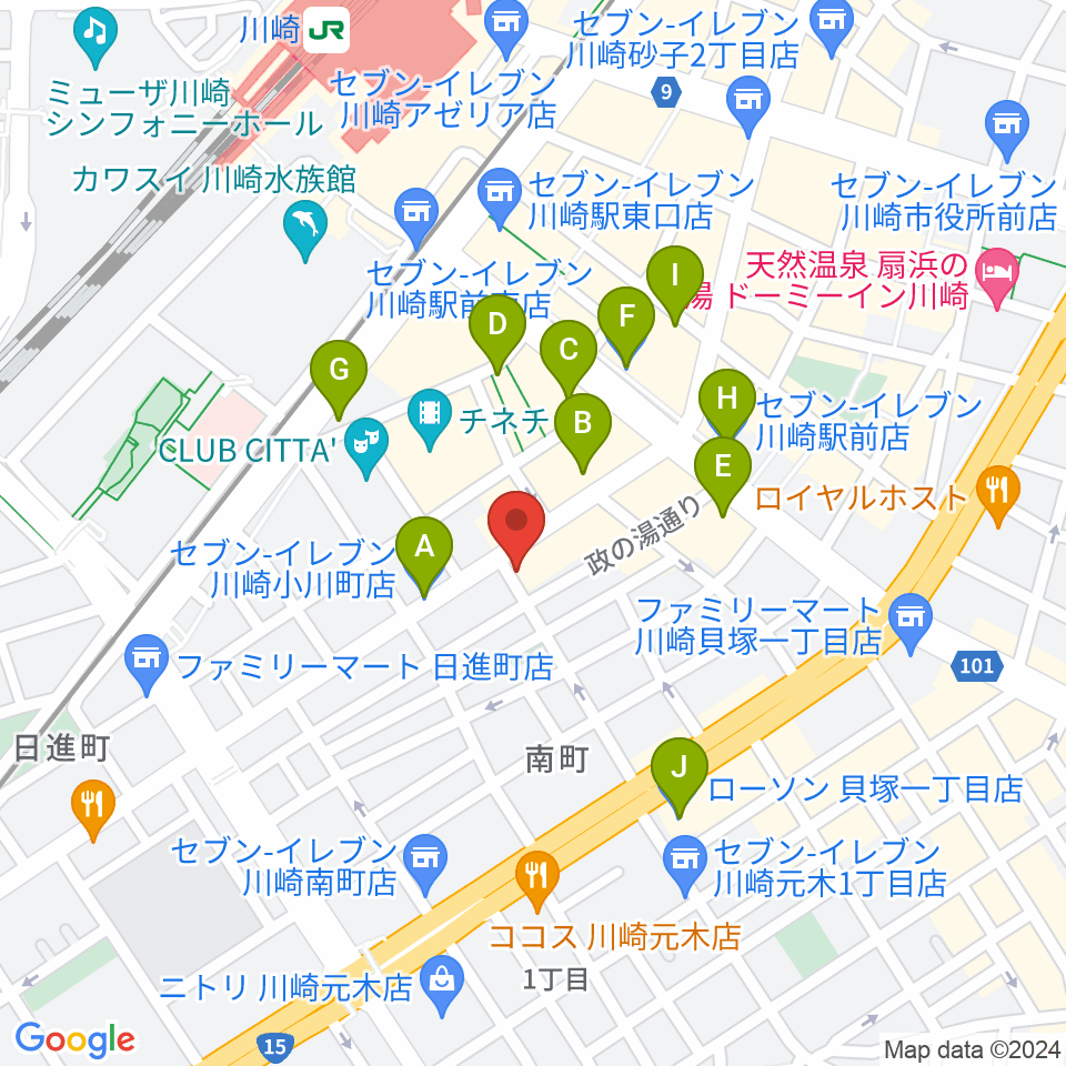 Public House ぴあにしも周辺のコンビニエンスストア一覧地図