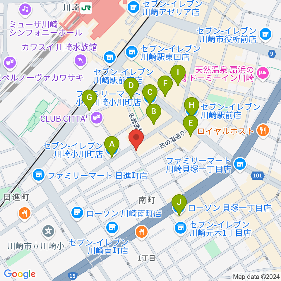 Public House ぴあにしも周辺のコンビニエンスストア一覧地図