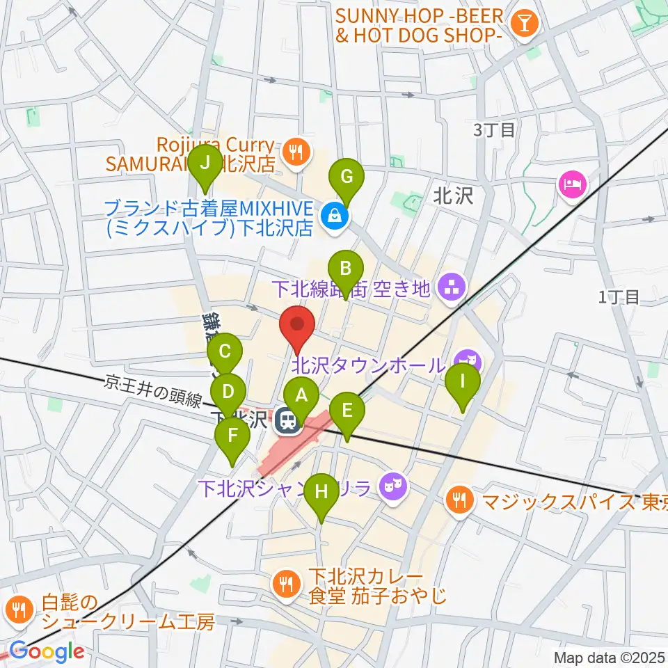 下北沢しもきたドーン周辺のコンビニエンスストア一覧地図