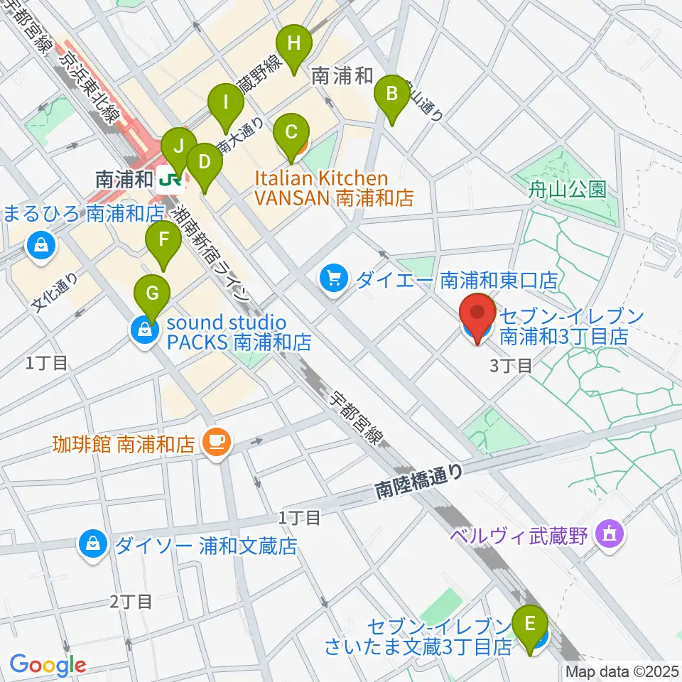 FREE SPACE ALIVE周辺のコンビニエンスストア一覧地図