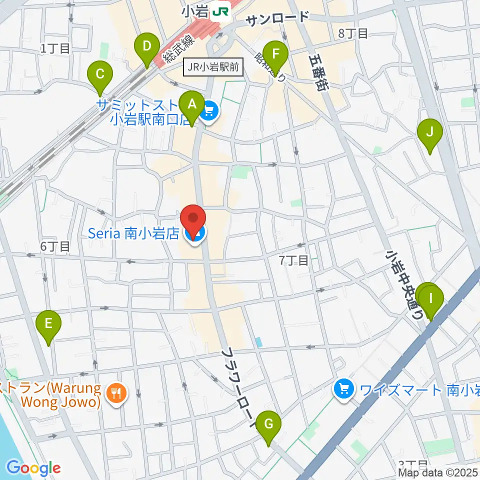 南小岩バッハザール周辺のコンビニエンスストア一覧地図