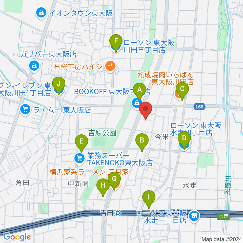 スタジオDMP周辺のコンビニエンスストア一覧地図