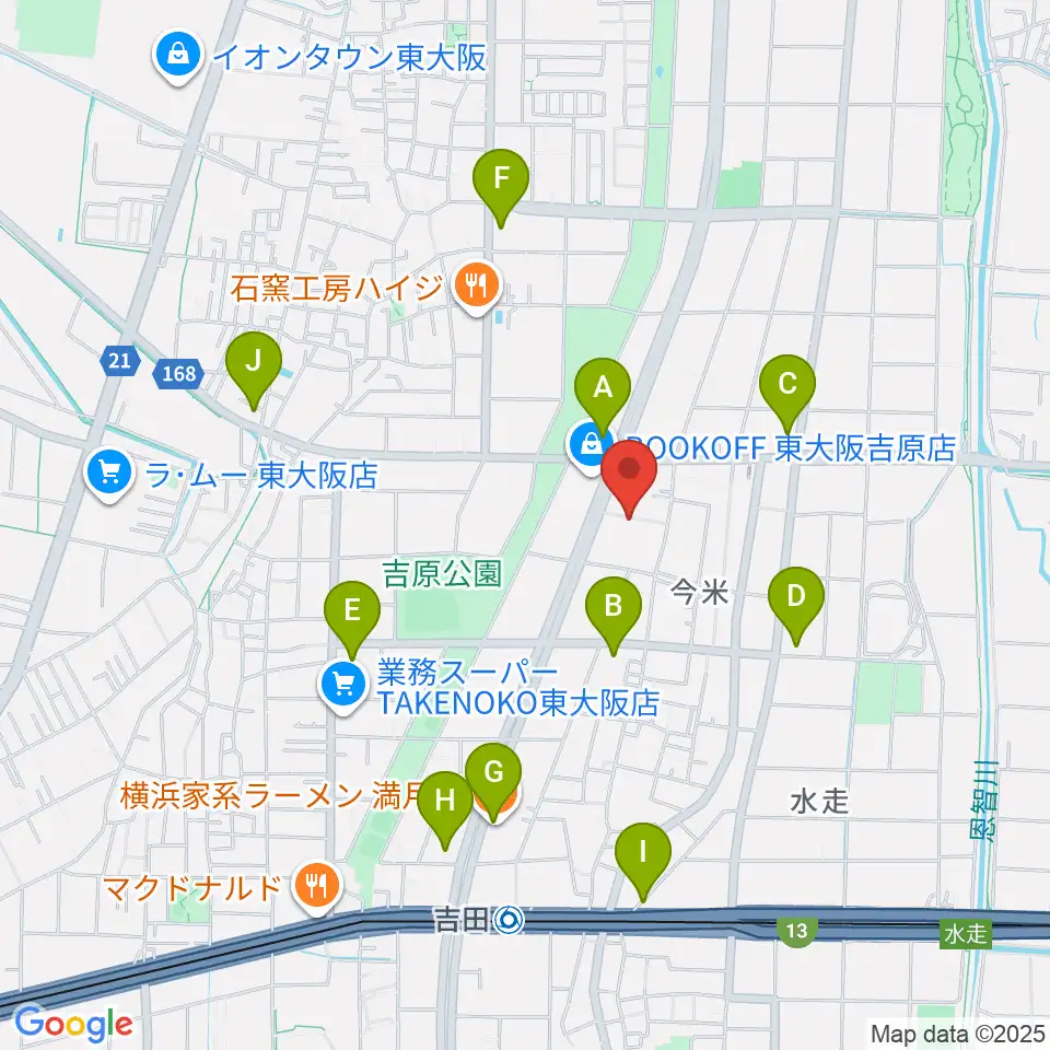 スタジオDMP周辺のコンビニエンスストア一覧地図