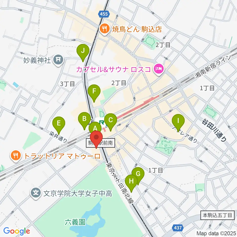 ムラーラミュージックオフィス周辺のコンビニエンスストア一覧地図
