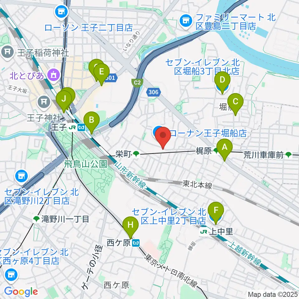 邦楽囃子方 五代目 望月朴清周辺のコンビニエンスストア一覧地図