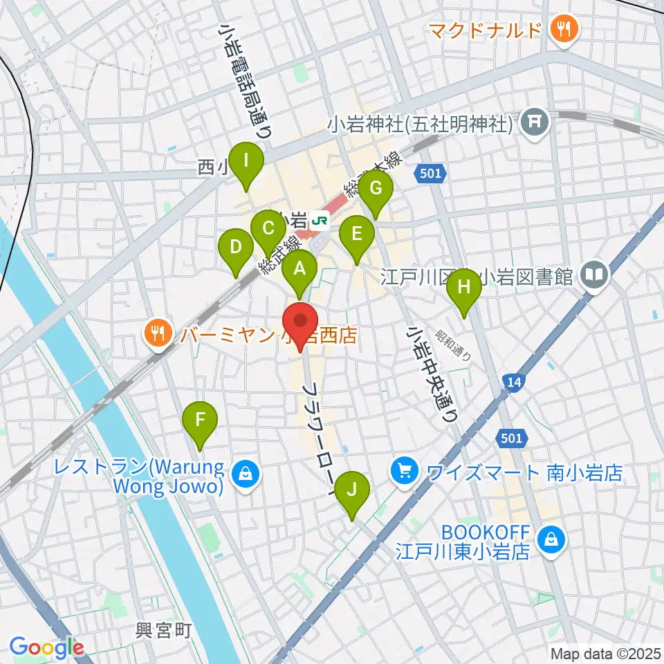 メイト音楽学院周辺のコンビニエンスストア一覧地図
