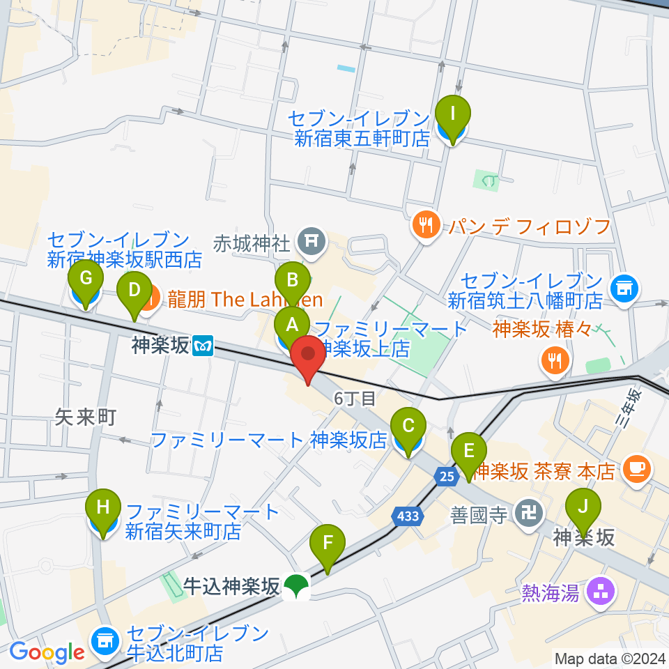 神楽音周辺のコンビニエンスストア一覧地図