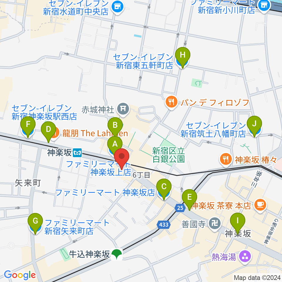 神楽音周辺のコンビニエンスストア一覧地図