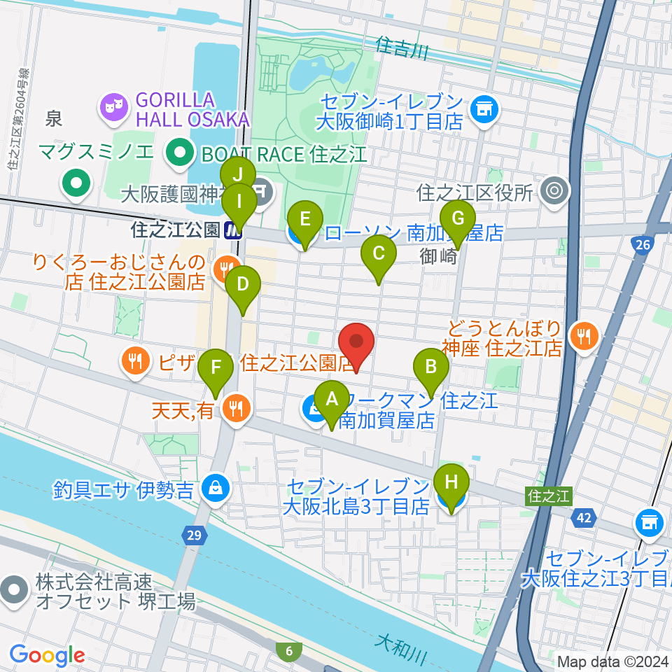 CSE Recording Studio周辺のコンビニエンスストア一覧地図