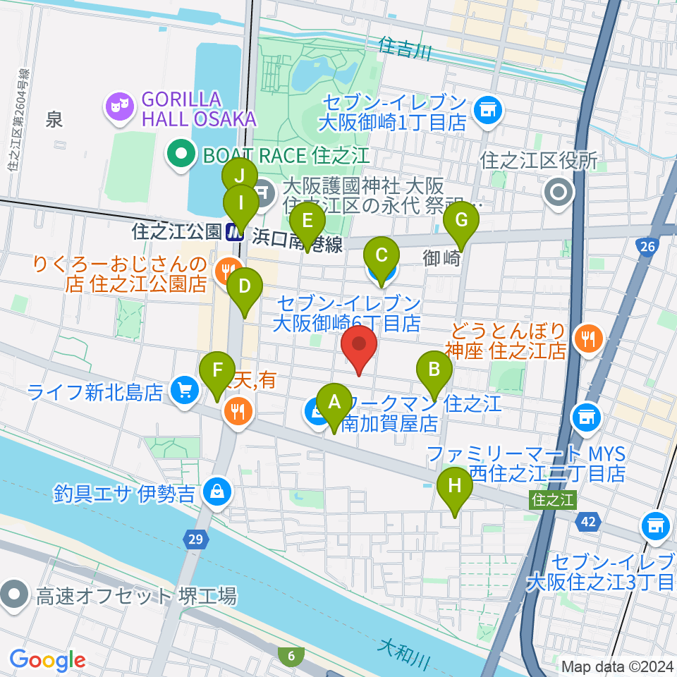 CSE Recording Studio周辺のコンビニエンスストア一覧地図