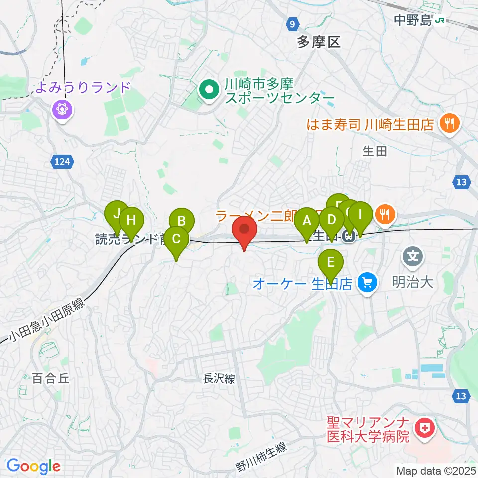 さわの Guitar Lab.周辺のコンビニエンスストア一覧地図