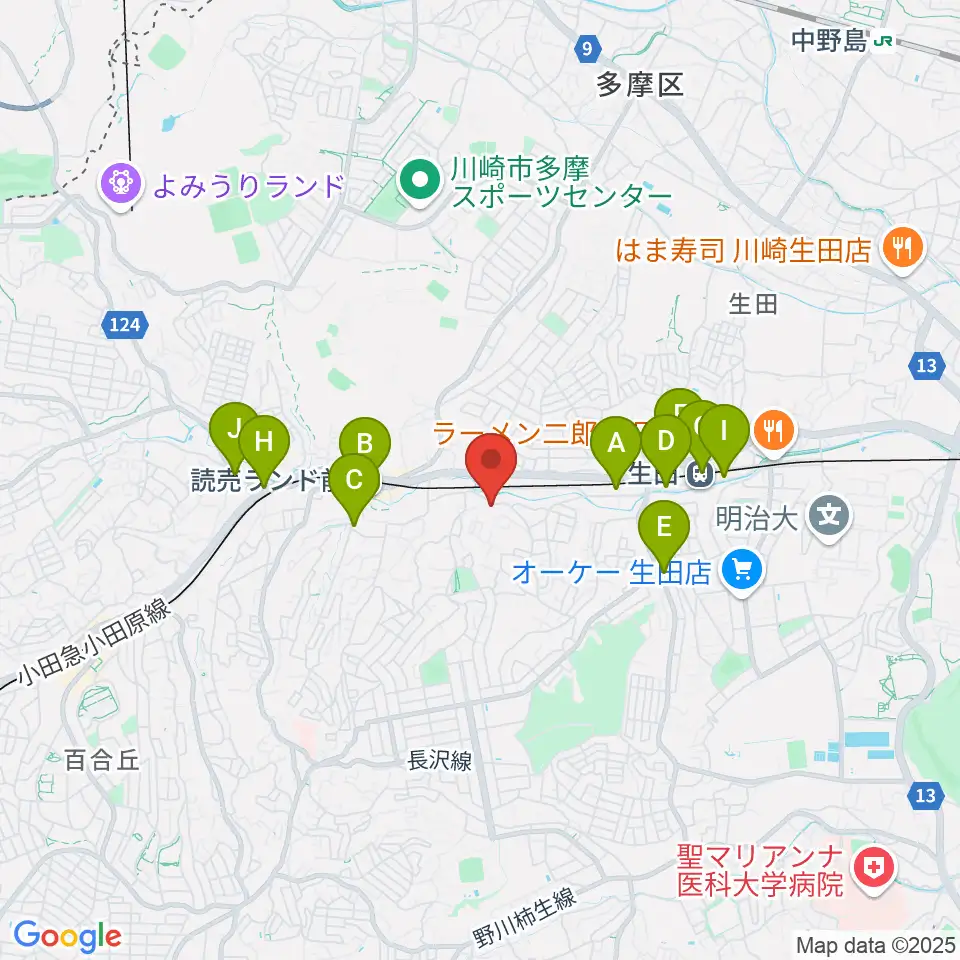 さわの Guitar Lab.周辺のコンビニエンスストア一覧地図