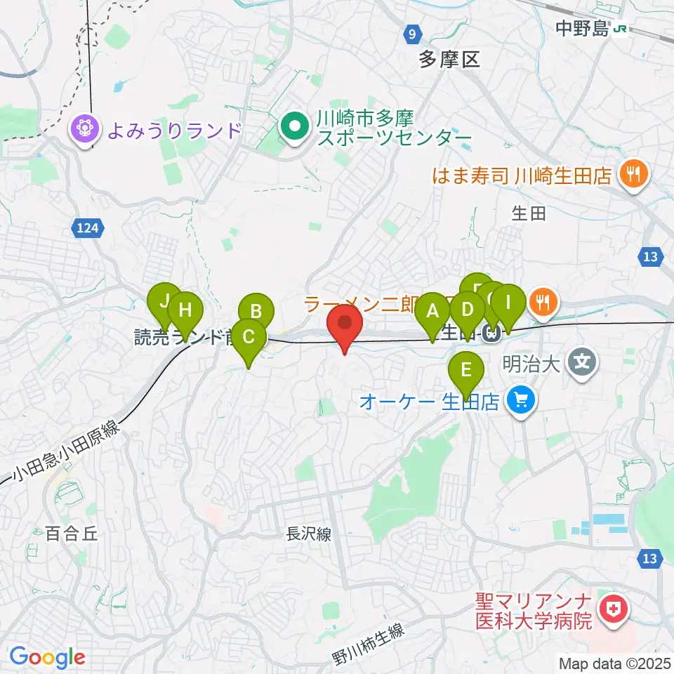 さわの Guitar Lab.周辺のコンビニエンスストア一覧地図