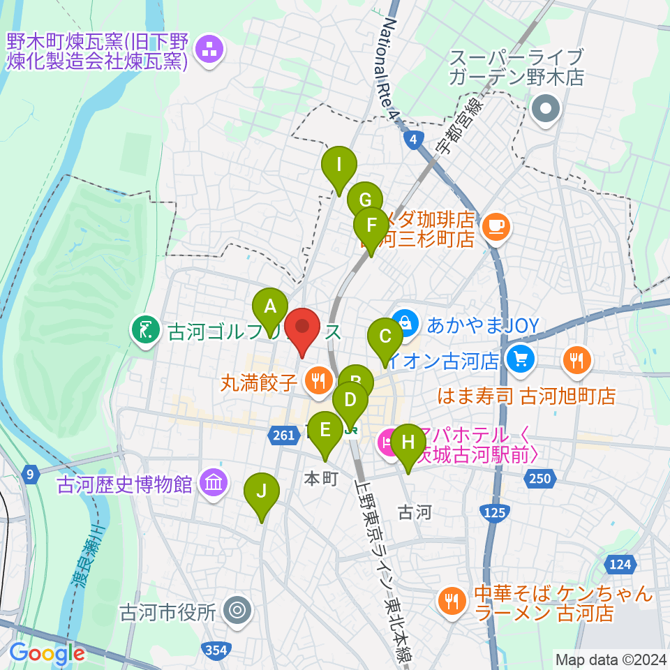 カフェアップス周辺のコンビニエンスストア一覧地図