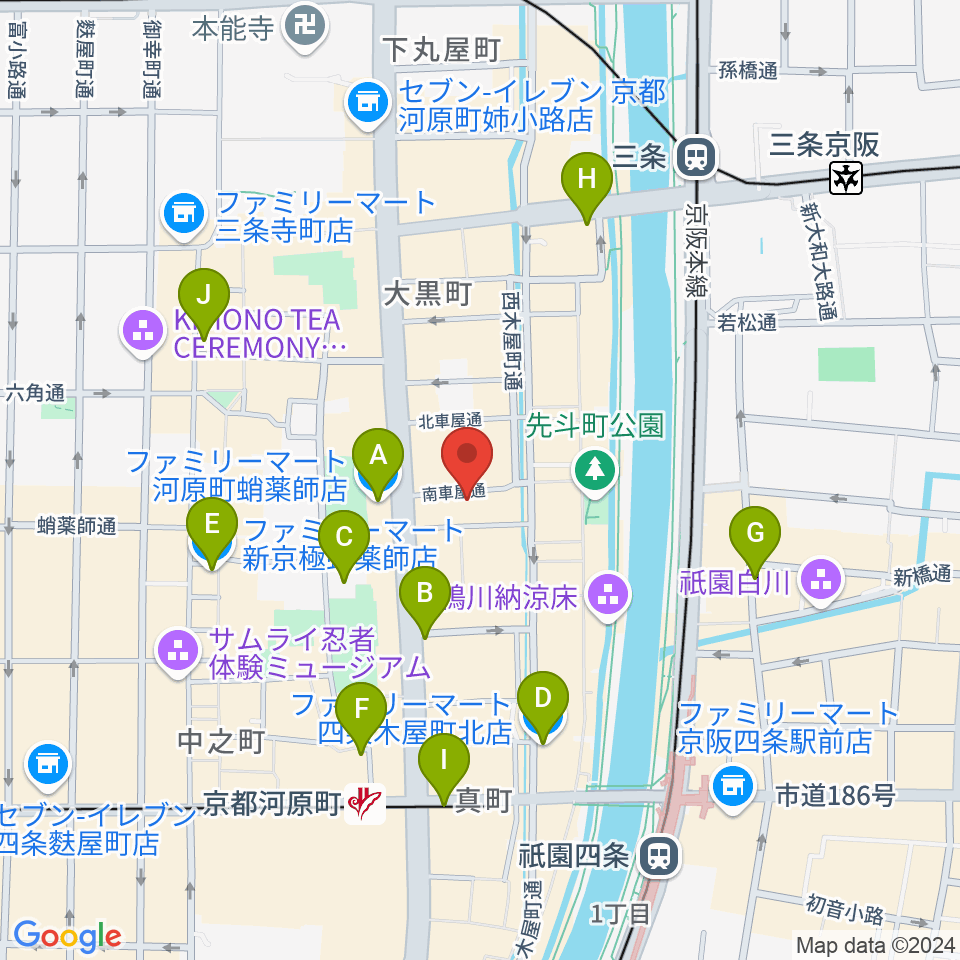 someno kyoto周辺のコンビニエンスストア一覧地図