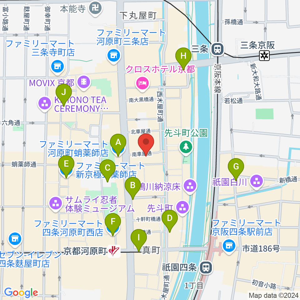 someno kyoto周辺のコンビニエンスストア一覧地図