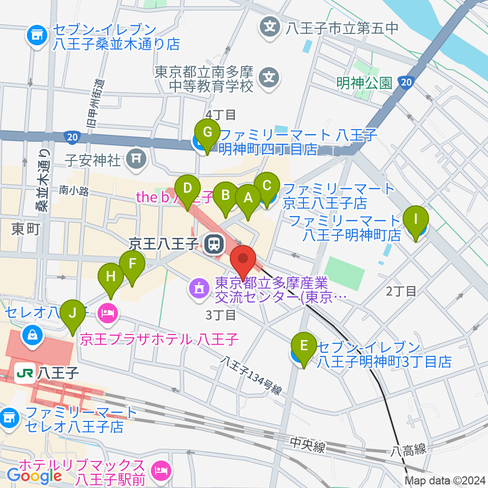 スタジオネイ周辺のコンビニエンスストア一覧地図