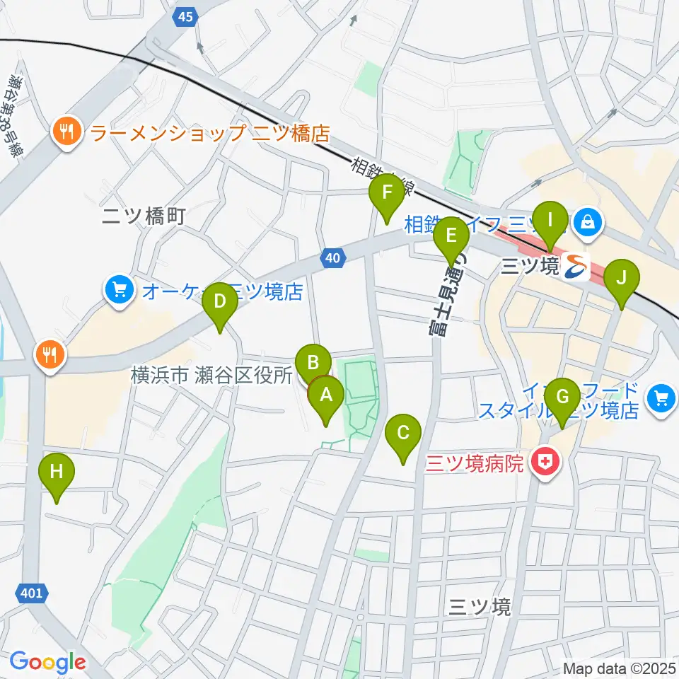 横浜市瀬谷公会堂周辺のコンビニエンスストア一覧地図