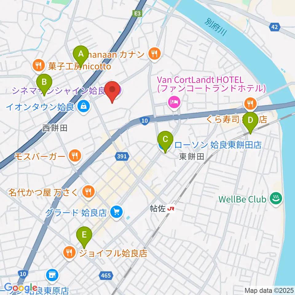 あいらびゅーFM周辺のコンビニエンスストア一覧地図