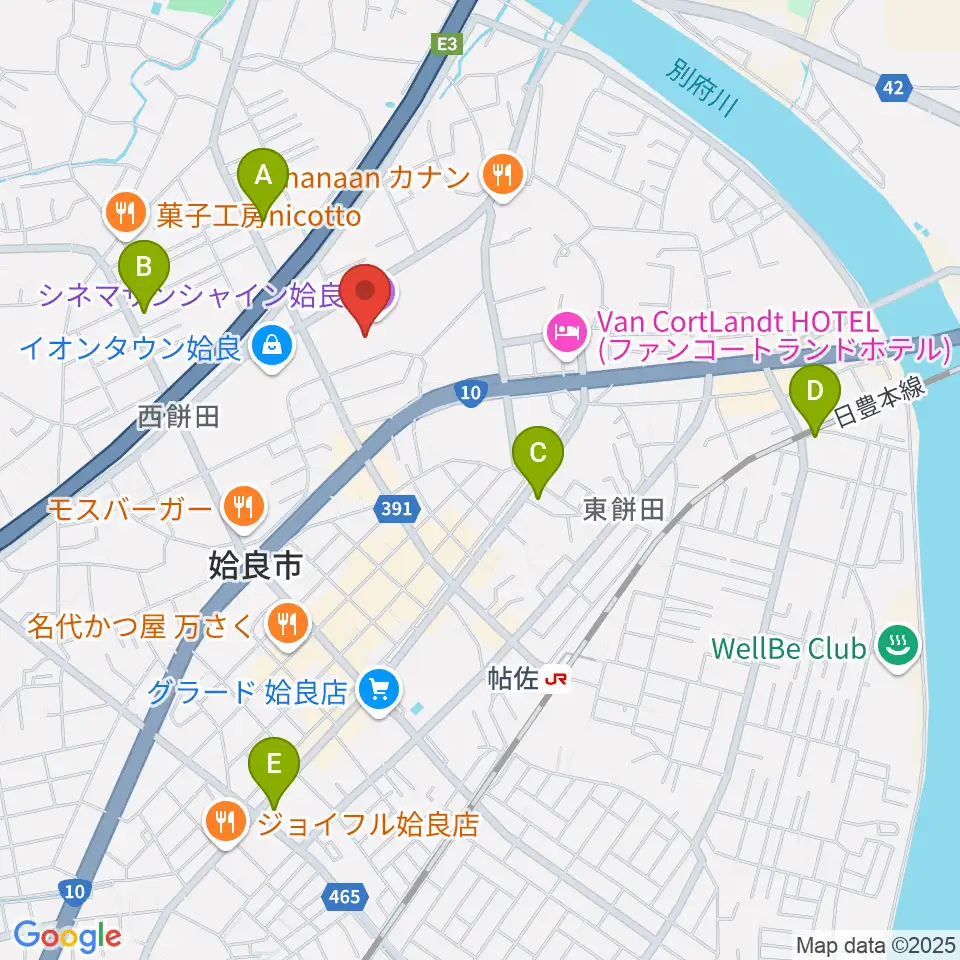 あいらびゅーFM周辺のコンビニエンスストア一覧地図