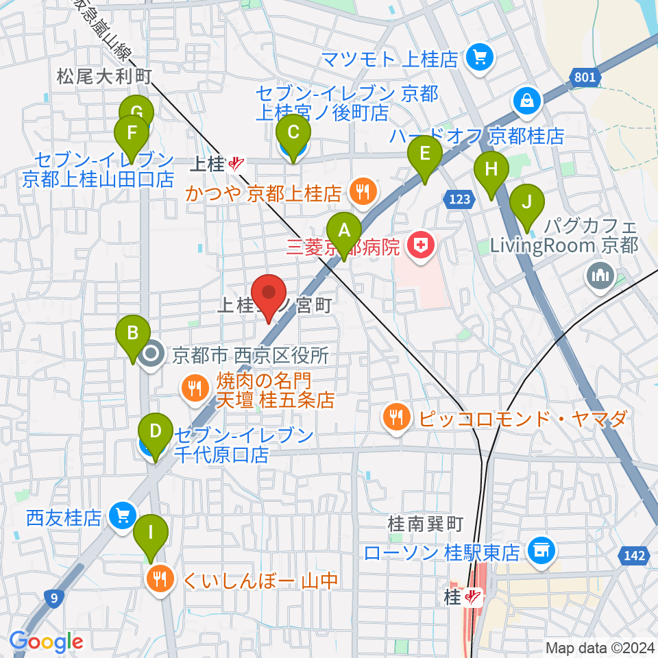 マイミュージック音楽教室周辺のコンビニエンスストア一覧地図