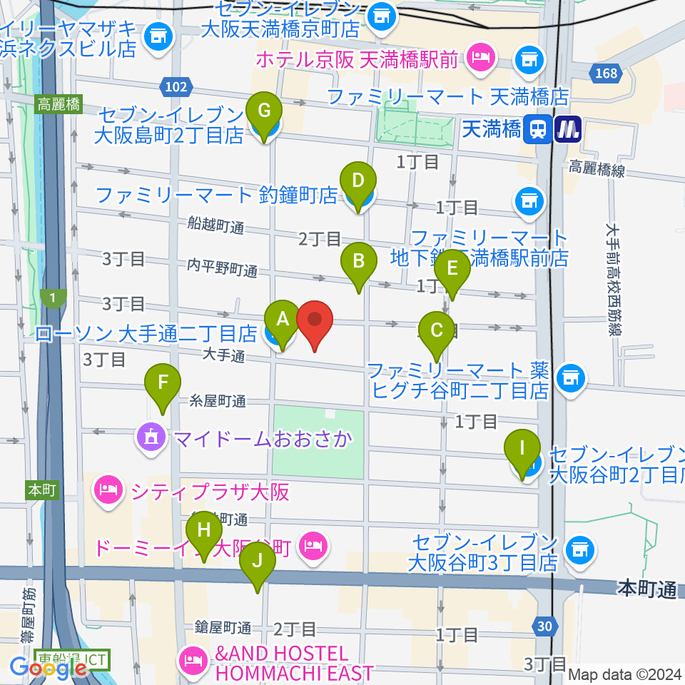 ラ カンパネラ周辺のコンビニエンスストア一覧地図