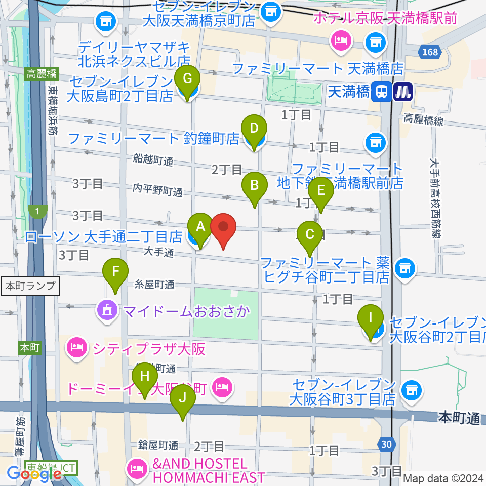 ラ カンパネラ周辺のコンビニエンスストア一覧地図