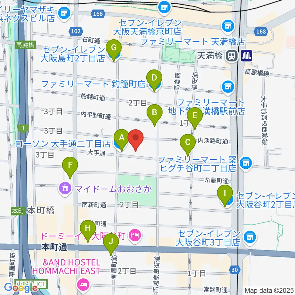 ラ カンパネラ周辺のコンビニエンスストア一覧地図