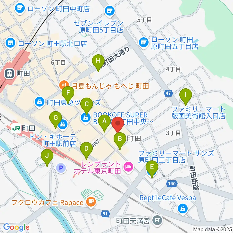ディスクユニオン町田店周辺のコンビニエンスストア一覧地図
