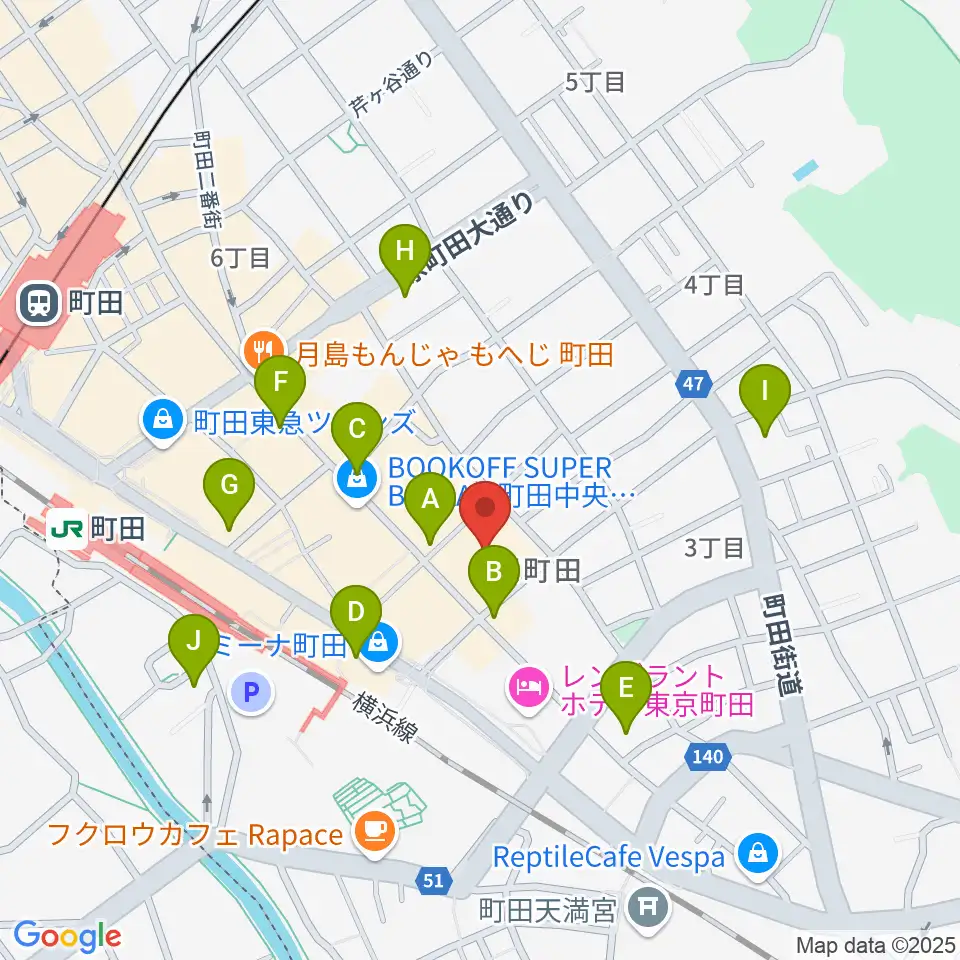ディスクユニオン町田店周辺のコンビニエンスストア一覧地図