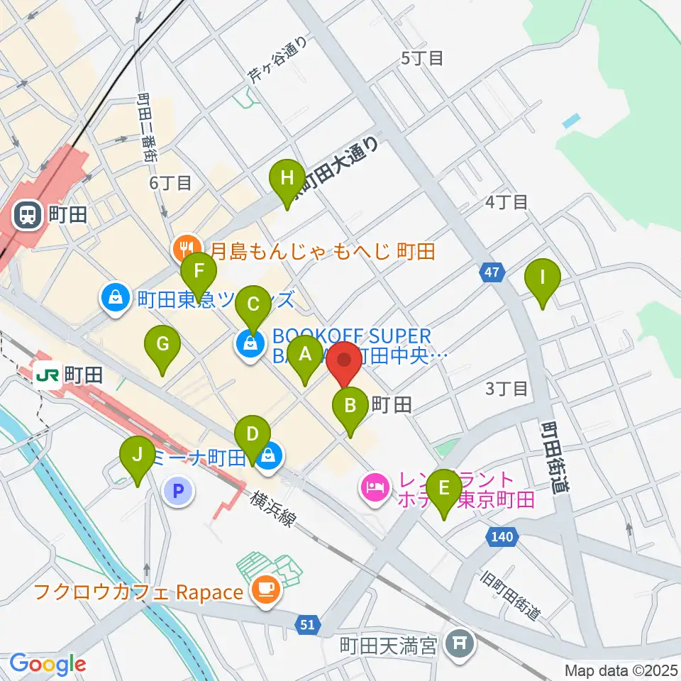 ディスクユニオン町田店周辺のコンビニエンスストア一覧地図