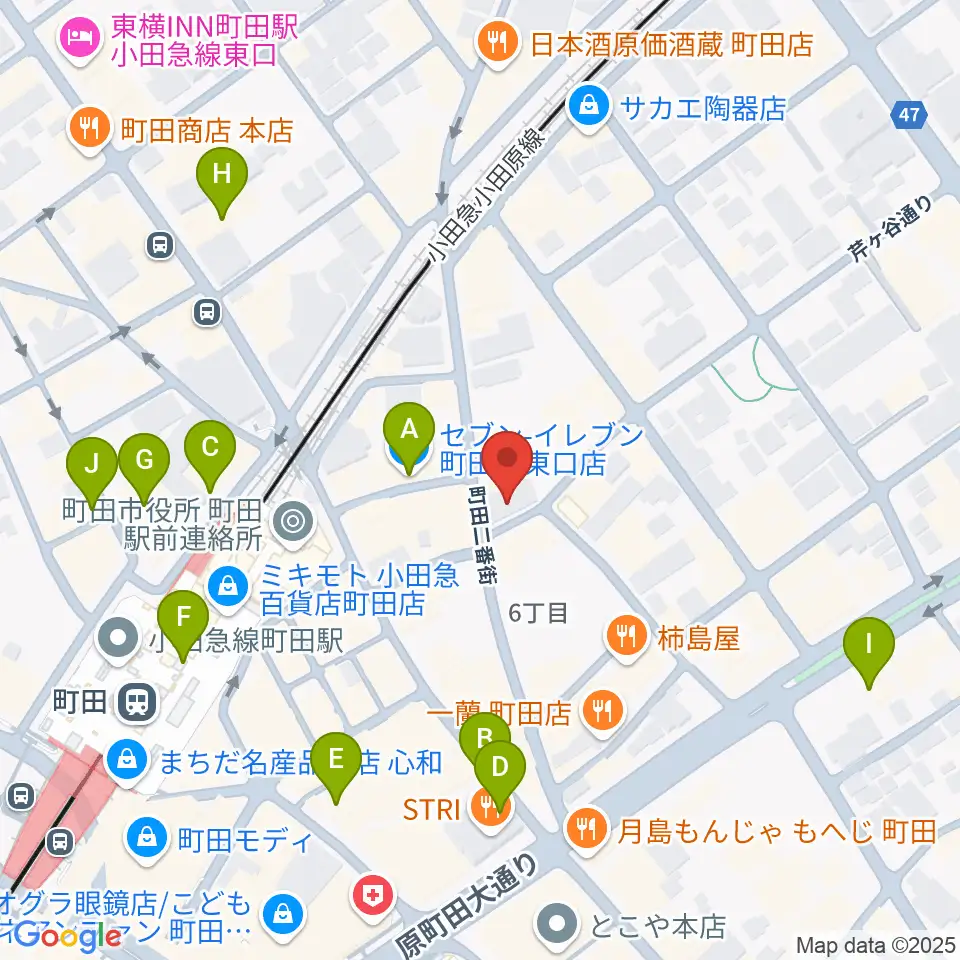町田HERBIE周辺のコンビニエンスストア一覧地図