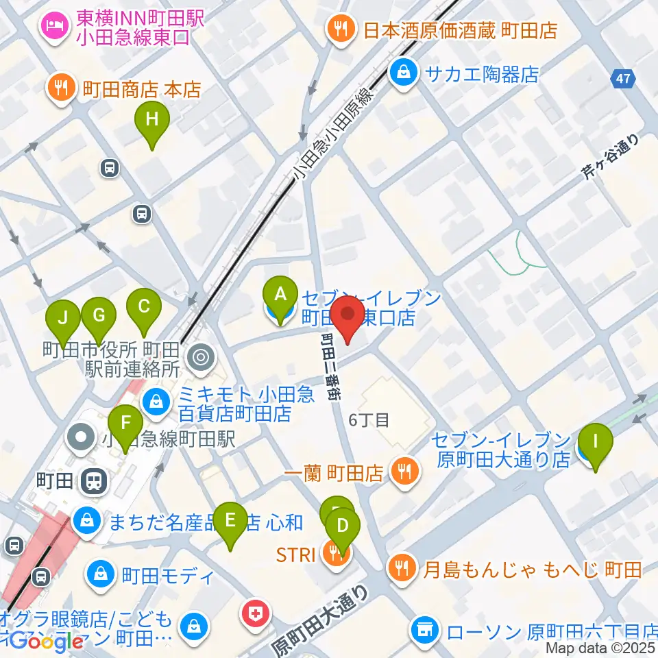 町田HERBIE周辺のコンビニエンスストア一覧地図