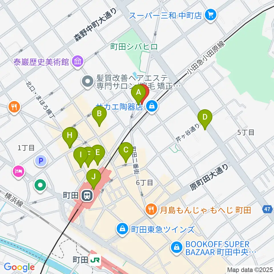 SEALミュージックスクール町田校周辺のコンビニエンスストア一覧地図