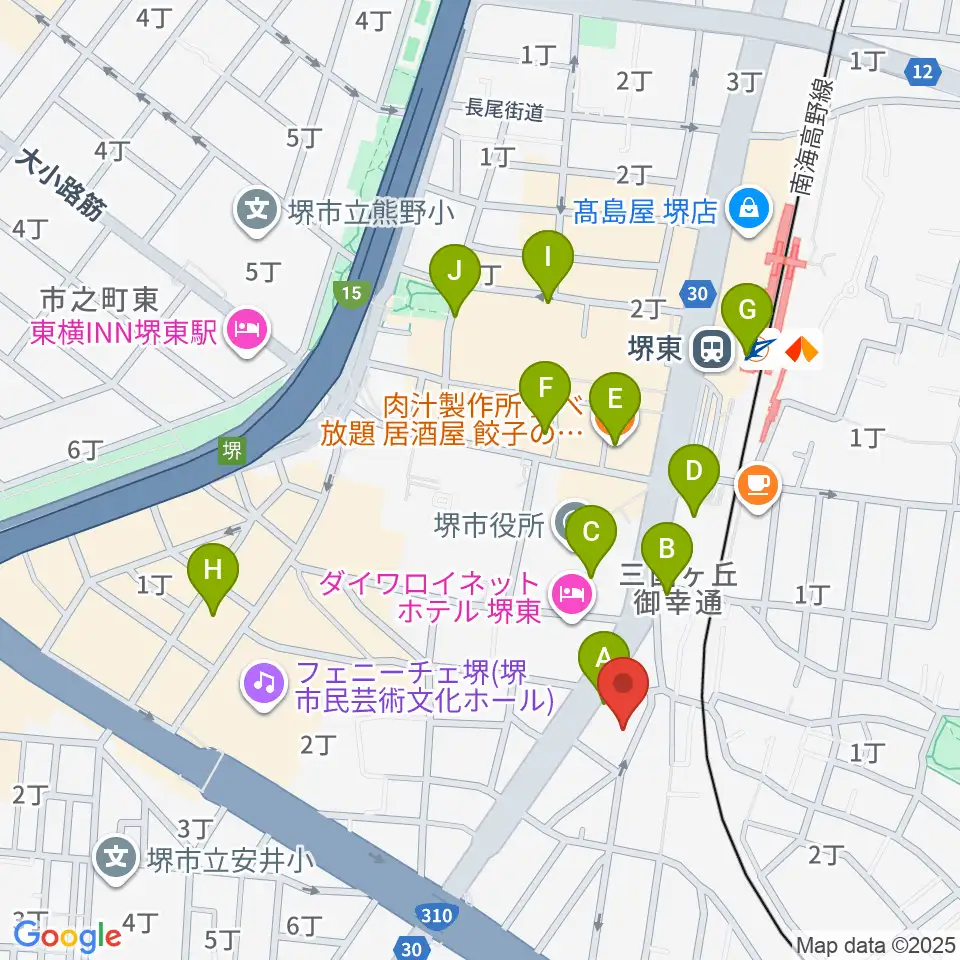 LaFlat Music School周辺のコンビニエンスストア一覧地図