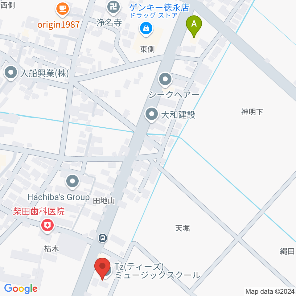 Tzミュージックスクール周辺のコンビニエンスストア一覧地図