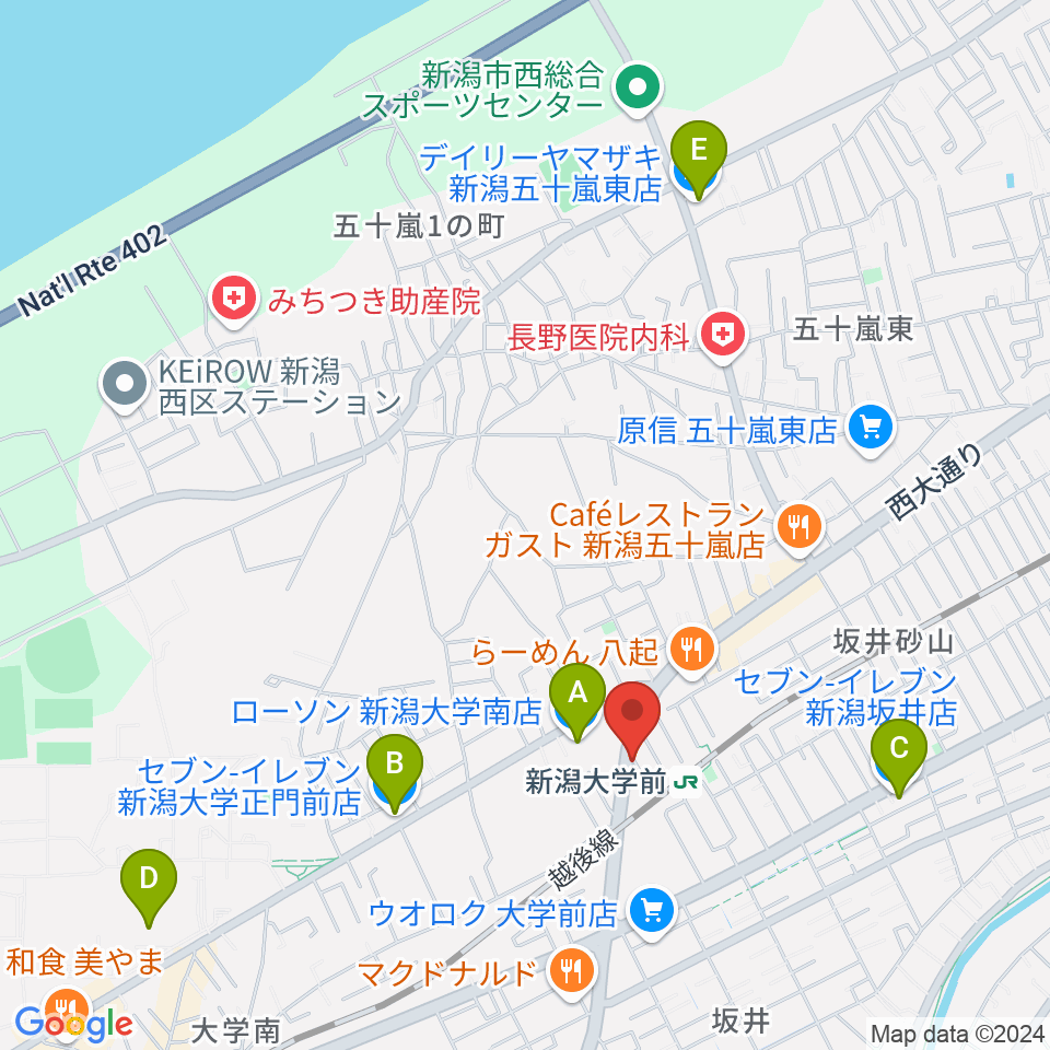 スタジオアップル周辺のコンビニエンスストア一覧地図