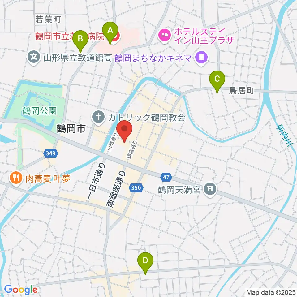 荘銀本店ホール周辺のコンビニエンスストア一覧地図