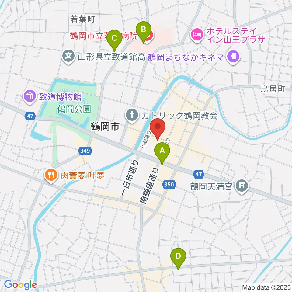 荘銀本店ホール周辺のコンビニエンスストア一覧地図