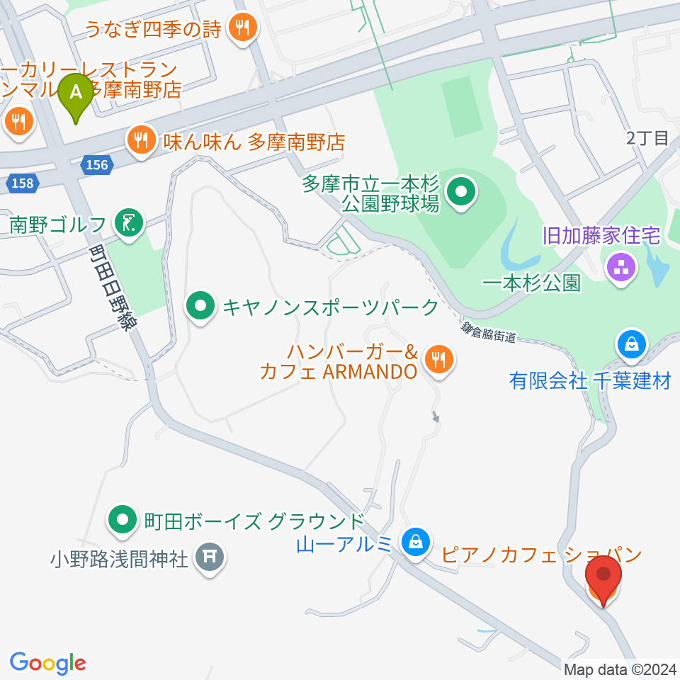 町田ピアノカフェショパン周辺のコンビニエンスストア一覧地図