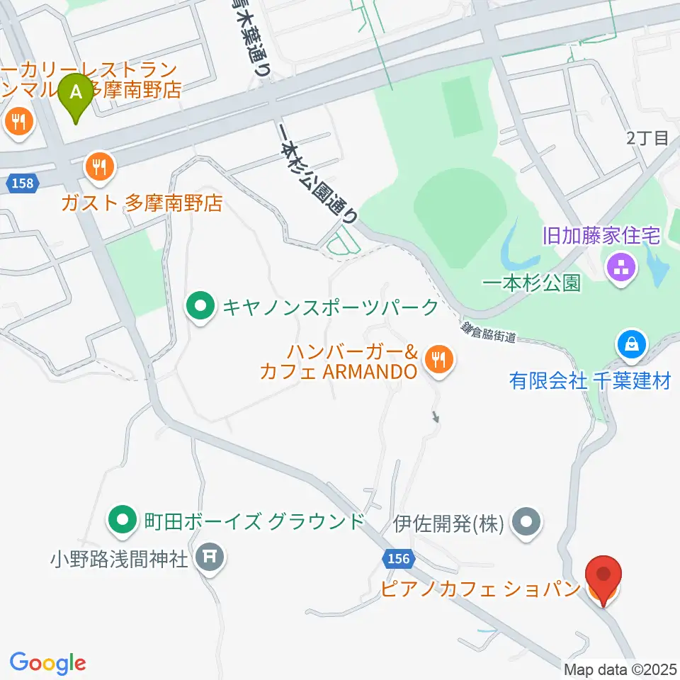 町田ピアノカフェショパン周辺のコンビニエンスストア一覧地図