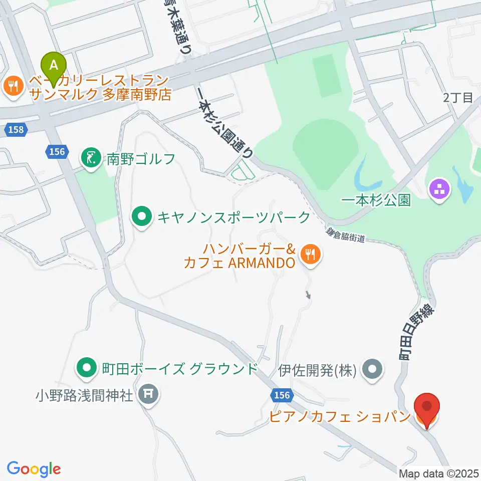 町田ピアノカフェショパン周辺のコンビニエンスストア一覧地図