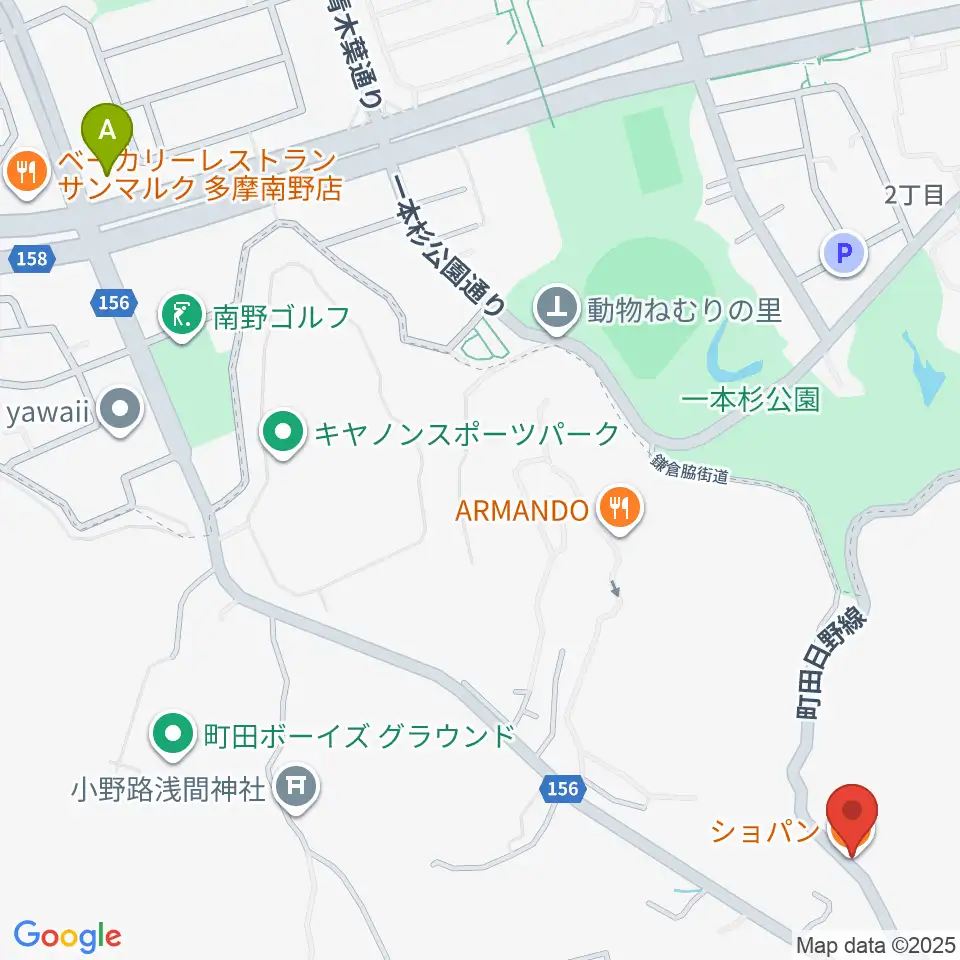 町田ピアノカフェショパン周辺のコンビニエンスストア一覧地図