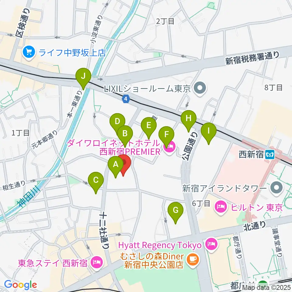 ガルバホール周辺のコンビニエンスストア一覧地図