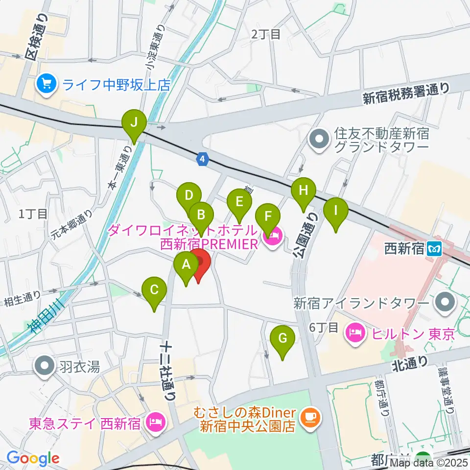 ガルバホール周辺のコンビニエンスストア一覧地図