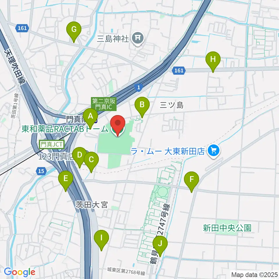 東和薬品RACTABドーム周辺のコンビニエンスストア一覧地図