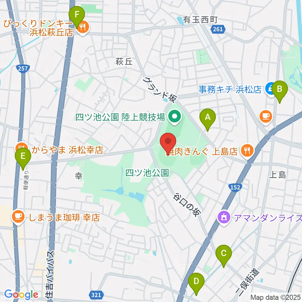 浜松球場周辺のコンビニエンスストア一覧地図