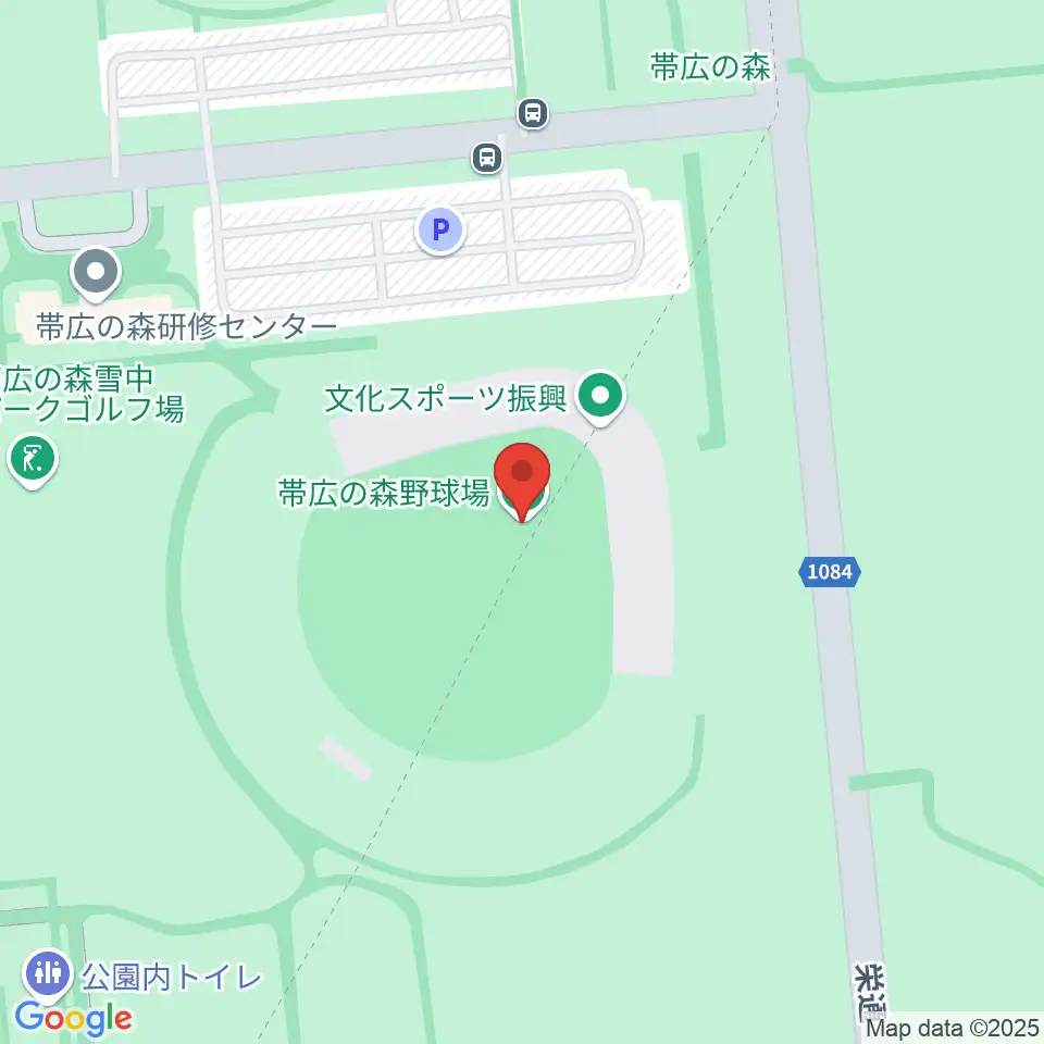帯広の森野球場周辺のコンビニエンスストア一覧地図